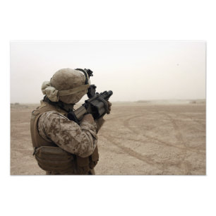 A Marine fires the M-32 Photo Print