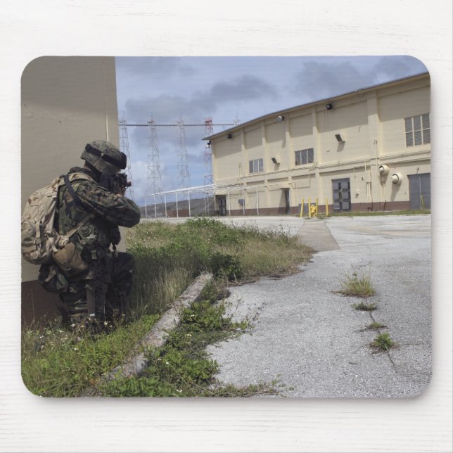 A Marine posts security Mouse Mat (Front)