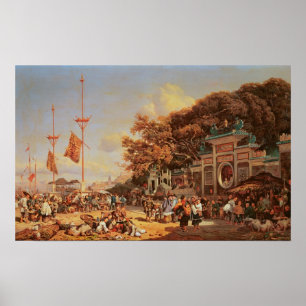 A Market in Macao Poster