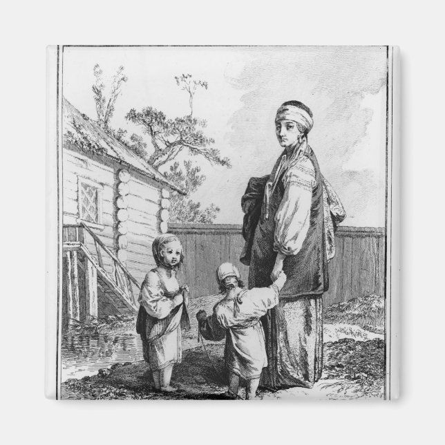 A Married Jewish Woman and her Children Magnet (Front)