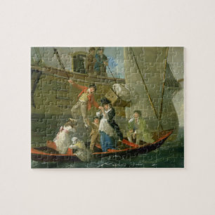 A Married Sailor's Adieu, c.1800 (oil on panel) Jigsaw Puzzle