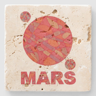 A Mars The Red Planet Space Geek Solar System Stone Coaster