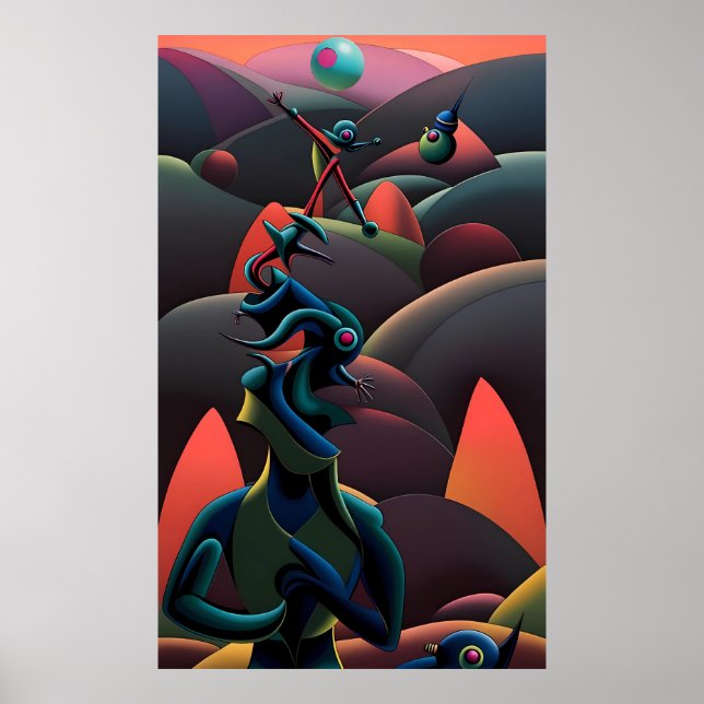 A Martini Lands on the Planet of Olives - Ken Gaug Poster (Front)