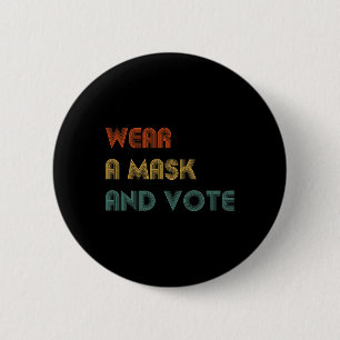 A Mask And Vote Political Election Biden Harris Vo 6 Cm Round Badge
