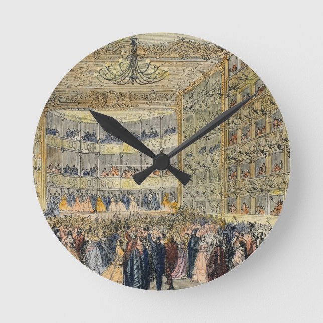 A Masked Ball at the Fenice Theater, Venice, 19th Round Clock (Front)
