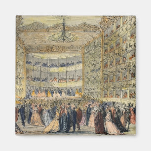A Masked Ball at the Fenice Theatre, Venice, 19th Magnet