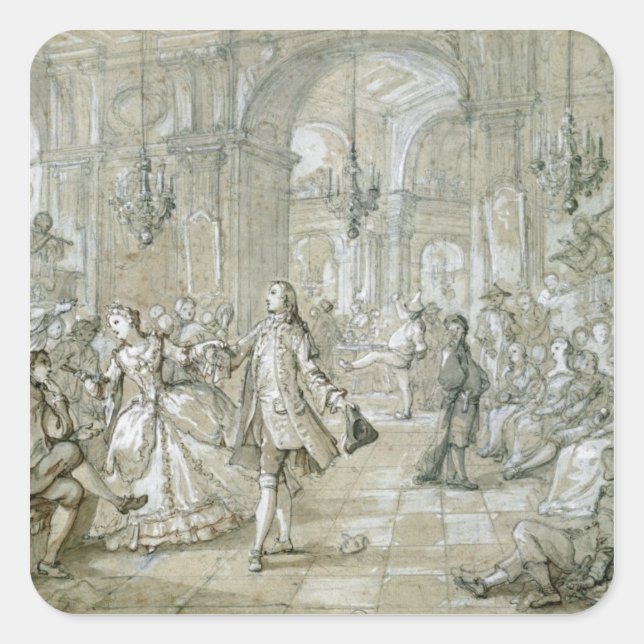 A Masquerade Ball Square Sticker (Front)