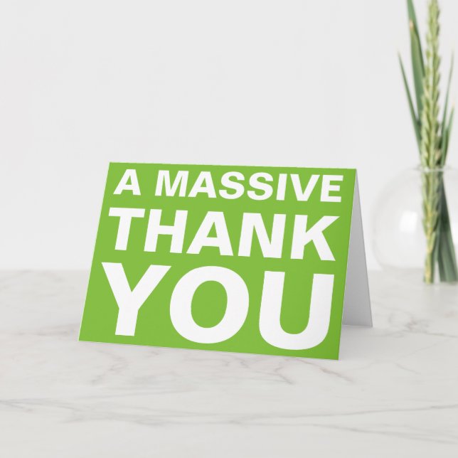 A Massive Thank You Greeting Card (Front)