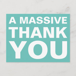 A Massive Thank You Postcard