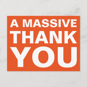 A Massive Thank You Postcard