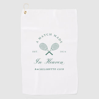 A Match Made in Heaven Bachelorette Golf Towel