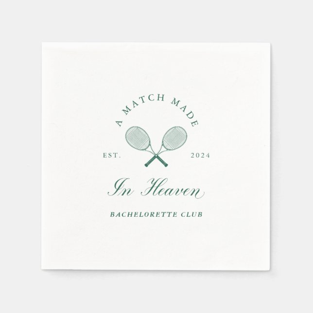 A Match Made in Heaven Bachelorette Napkin (Front)