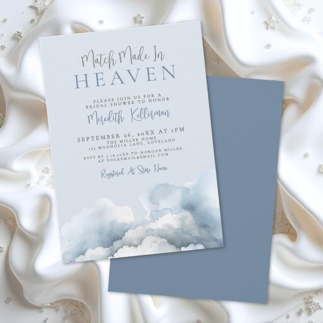 A Match Made In Heaven Bridal Shower Invitation (A Match Made In Heaven Bridal Shower Invitation)