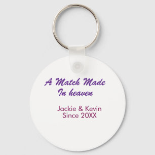 A match made in heaven purple mauve since year nam key ring