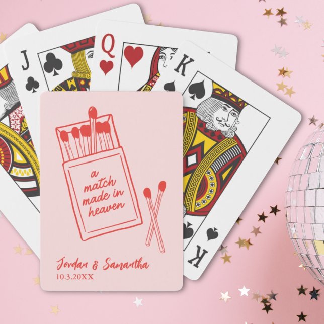 A Match Made in Heaven Wedding Favour Playing Card (A Match Made in Heaven Wedding Favor Playing Cards
)