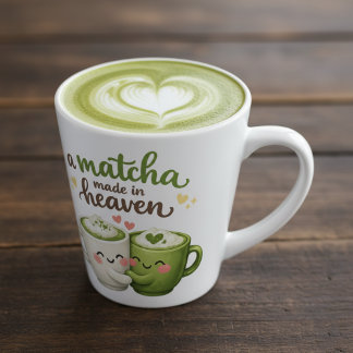 A Matcha Made in Heaven Cute Funny Pun Latte Mug