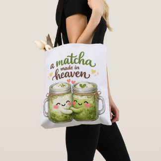 A Matcha Made in Heaven Cute Funny Pun Tote Bag