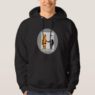 A Matter Of Time Robot and Human Shaking Hands Hoodie