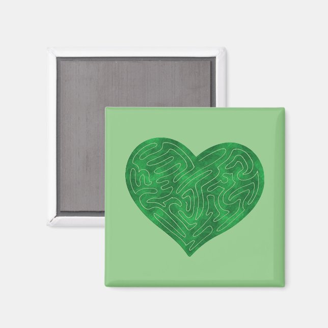 A-MAZE-ING HEART (GREEN) MAGNET (Front/Back)