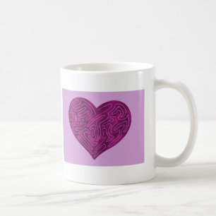 A-MAZE-ING HEART (MAGENTA) COFFEE MUG