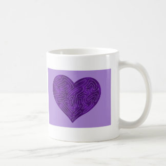 A-MAZE-ING HEART (PURPLE) COFFEE MUG