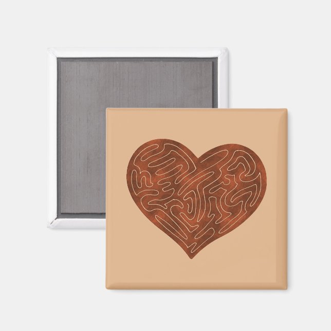 A-MAZE-ING HEART (RED) MAGNET (Front/Back)