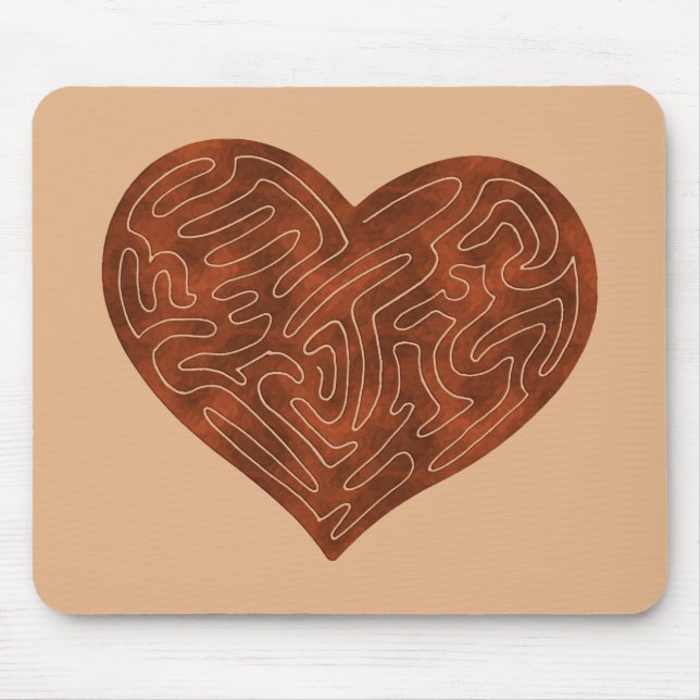 A-MAZE-ING HEART (RED) MOUSE MAT (Front)