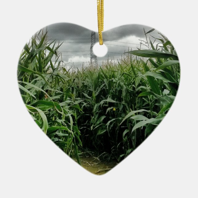 A maze of maize ceramic tree decoration (Front)