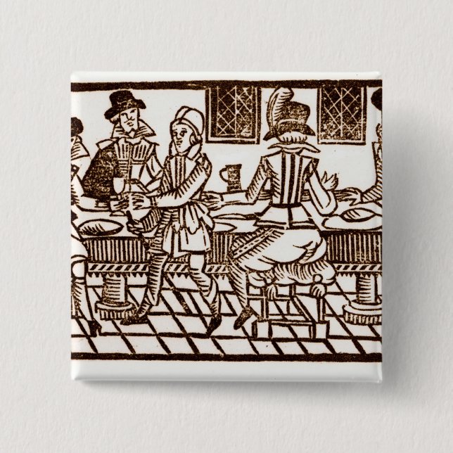 A Meal at the Inn 15 Cm Square Badge (Front)