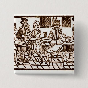 A Meal at the Inn 15 Cm Square Badge
