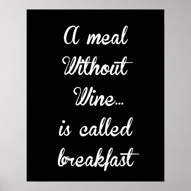 A Meal Without Wine... Poster (Front)