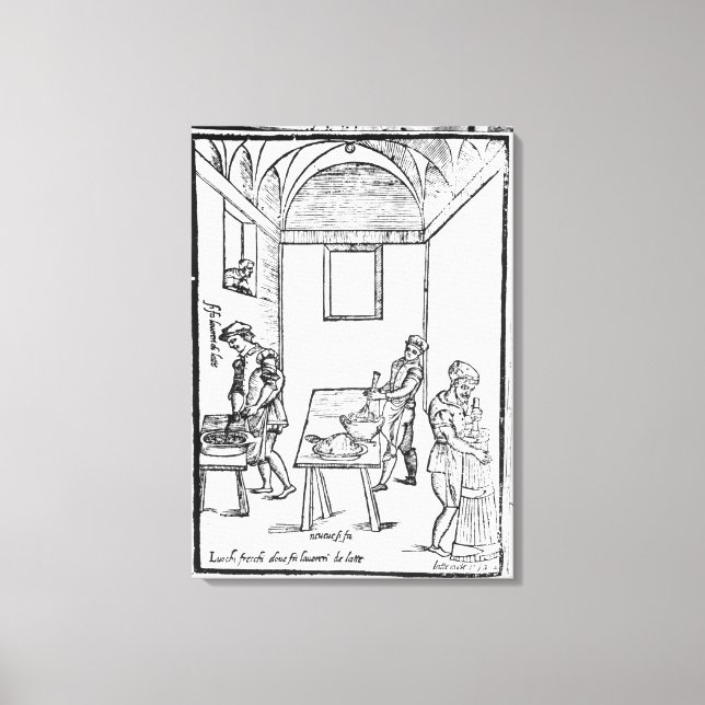 A Mediaeval Kitchen Canvas Print (Front)