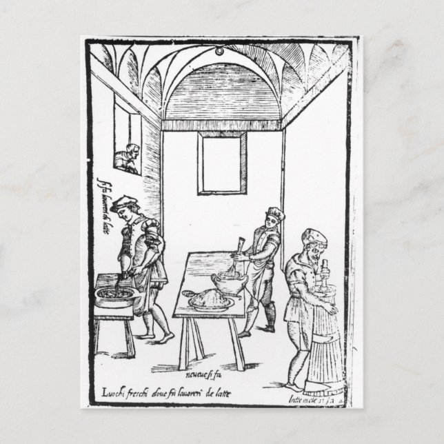 A Mediaeval Kitchen Postcard (Front)