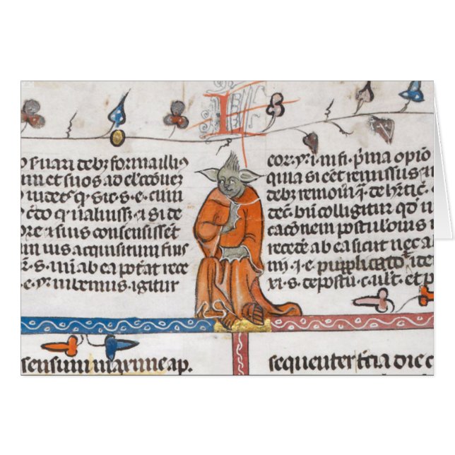 A mediaeval manuscript illustration from the 14th (Front Horizontal)