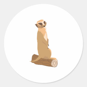 A Meerkat Classic Round Sticker