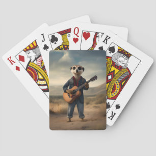 A Meerkat Country And Western Artist, Playing Cards