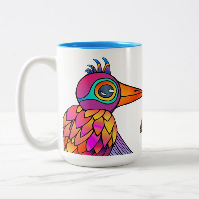 A Meeting of the Birds Dry Erase Board Two-Tone Coffee Mug (Left)