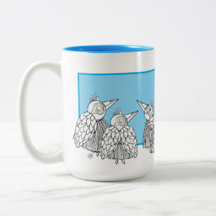 A Meeting of the Birds Dry Erase Board Two-Tone Coffee Mug