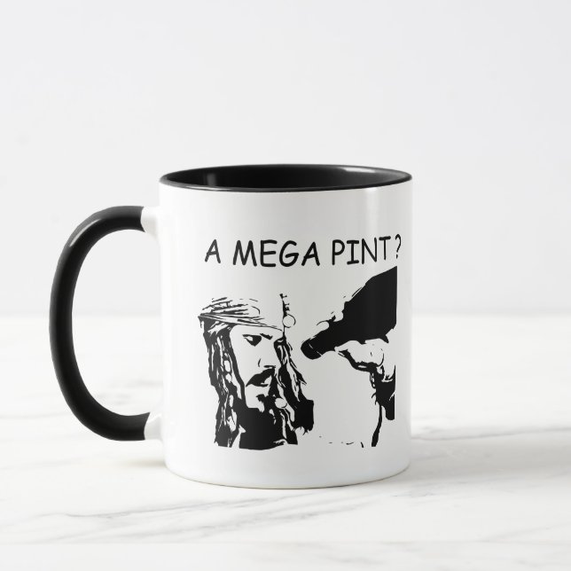 A Mega Pint? Jhonny and Amber Meme Coffee Mug (Left)