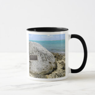 A memorial to prisoners of war on Wake Island Mug