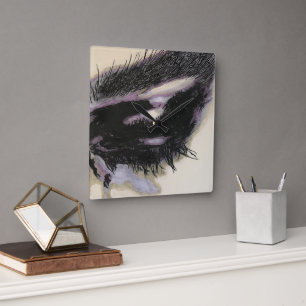 'A Memory in the Dark' Painting on a Square Wall Clock