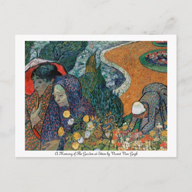 A Memory of the Garden at Etten postcard (Front)