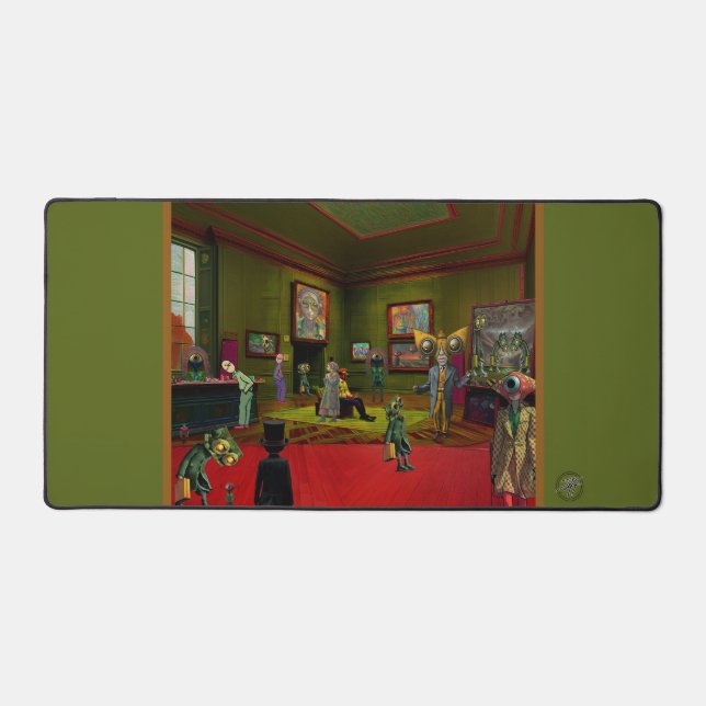 A menagerie of characters converging Desk Mat (Front)