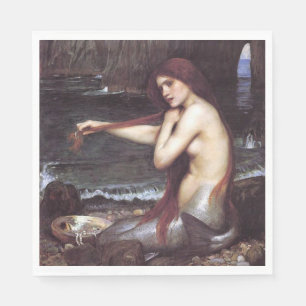 A Mermaid by J W Waterhouse, 1901 Napkin