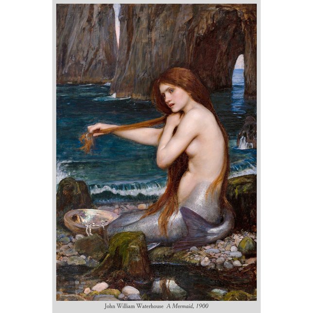 A mermaid by John William Waterhouse 1900 CC1006 Poster (Creator Uploaded)