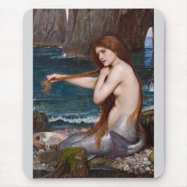 A mermaid by John William Waterhouse 1900 CC1041 Mouse Mat (Front)