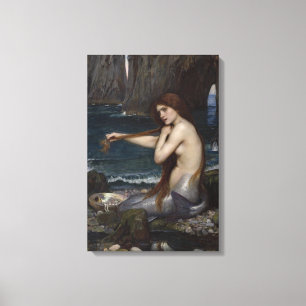 A Mermaid by John William Waterhouse Canvas Print