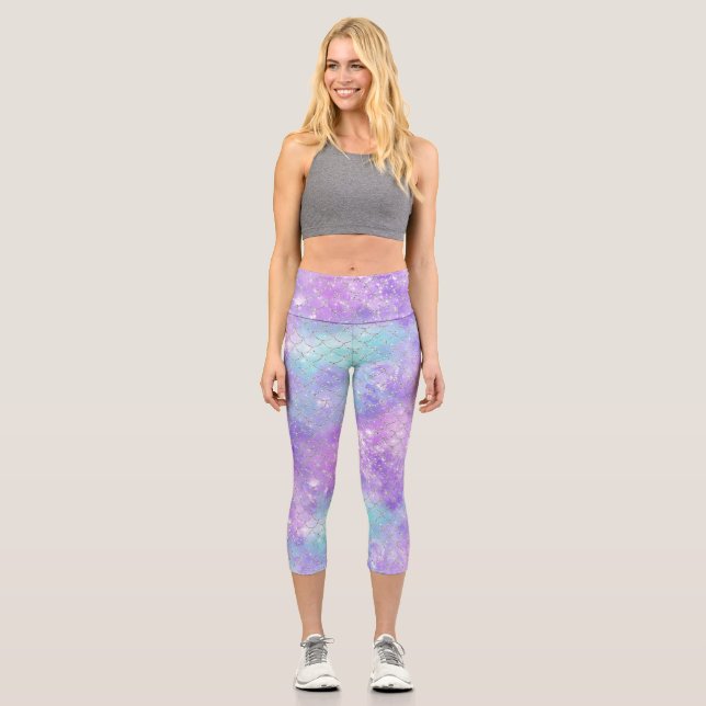 A Mermaid Galaxy Series Design 11  Capri Leggings (Front)