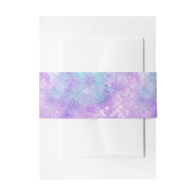 A Mermaid Galaxy Series Design 11 Invitation Belly Band (Front Example)