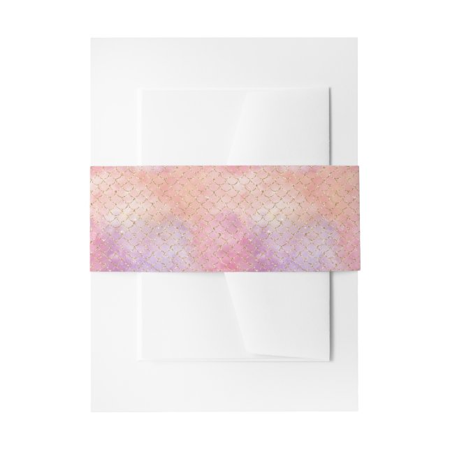 A Mermaid Galaxy Series Design 12 Invitation Belly Band (Front Example)